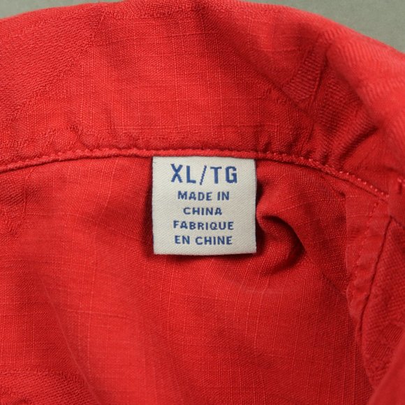 Tommy Bahama UGA Georgia Bulldogs Silk Tropic Isles Camp Shirt in Red Size XL - Picture 7 of 9